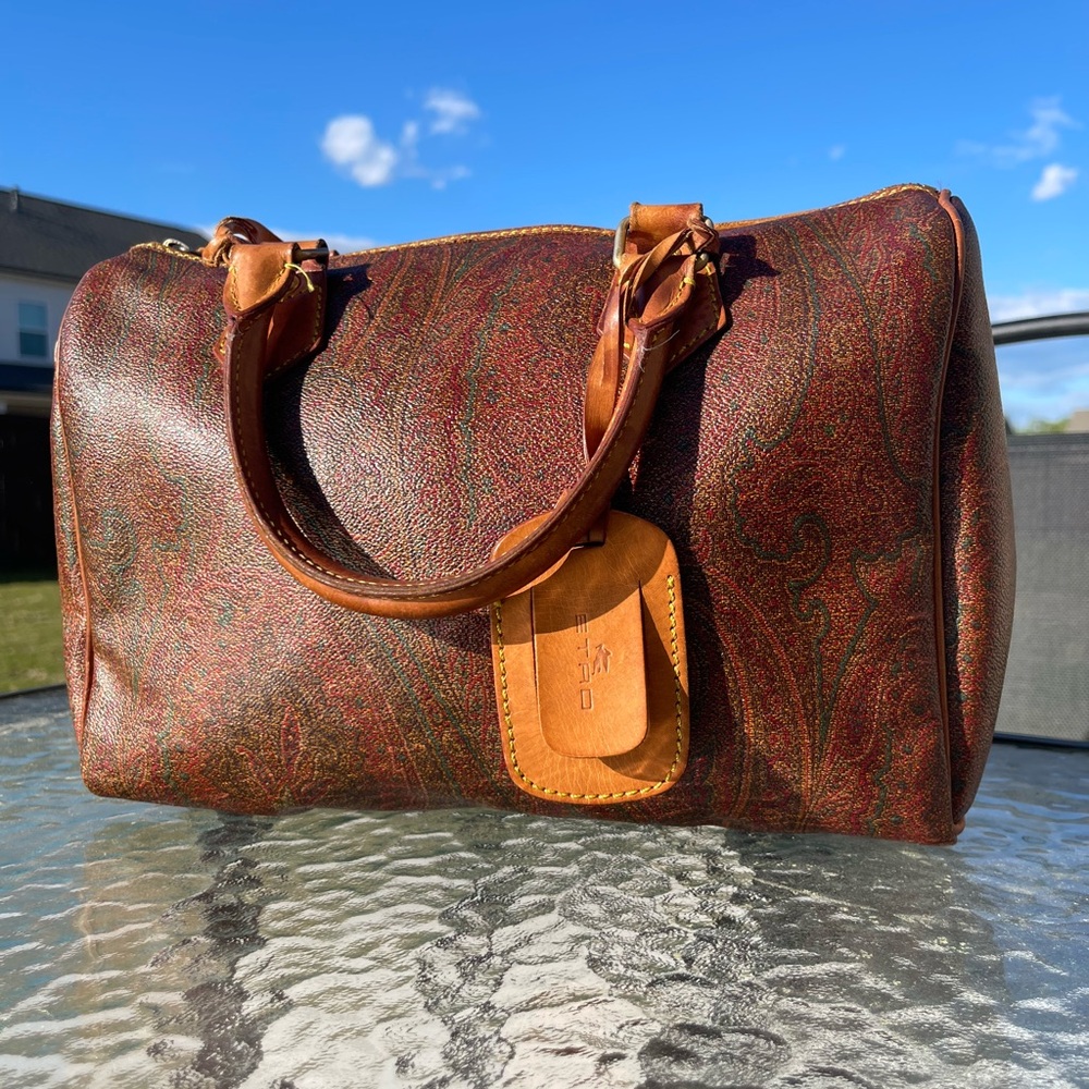 EUC Vintage ETRO BOSTON BAG - Picture 6 of 10